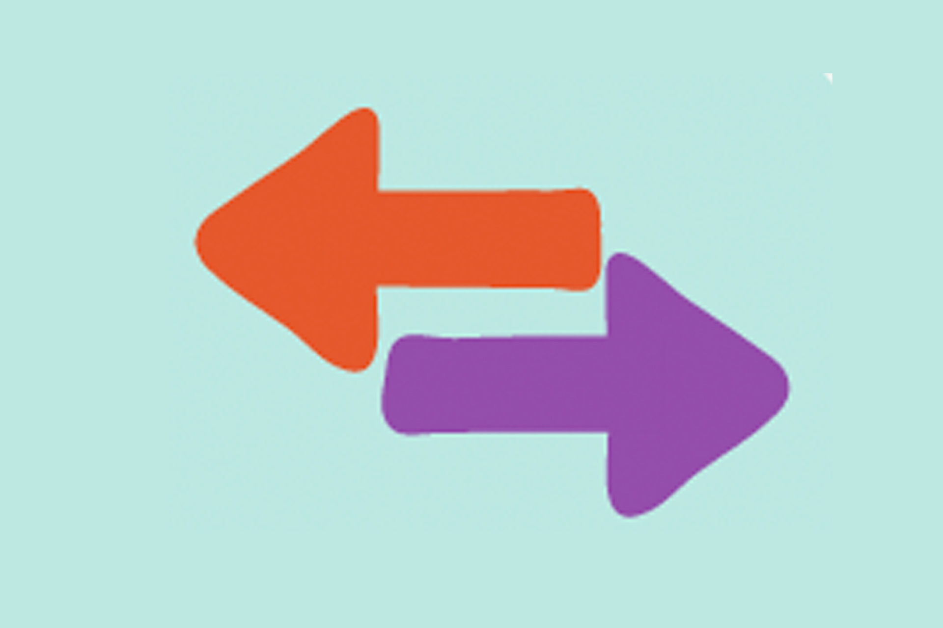 Illustration of arrows pointing left and right